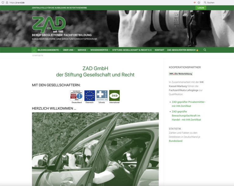 Detektei Lentz & Co. GmbH seit 1995 | TÜV zert. Qualität